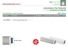 10'' BX Yıkanabilir Plastik Elek Filtre