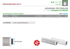 20'' BX Yıkanabilir Plastik Elek Filtre