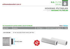 10'' BX Yıkanabilir Plastik Kafesli Çelik Filtre