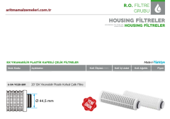 20'' BX Yıkanabilir Plastik Kafesli Çelik Filtre