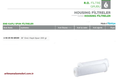 30'' End Kaplı Spun Sediment Filtre 330gr.