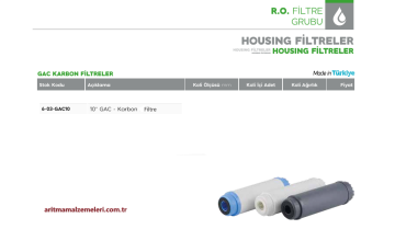 10'' GAC Karbon Filtre