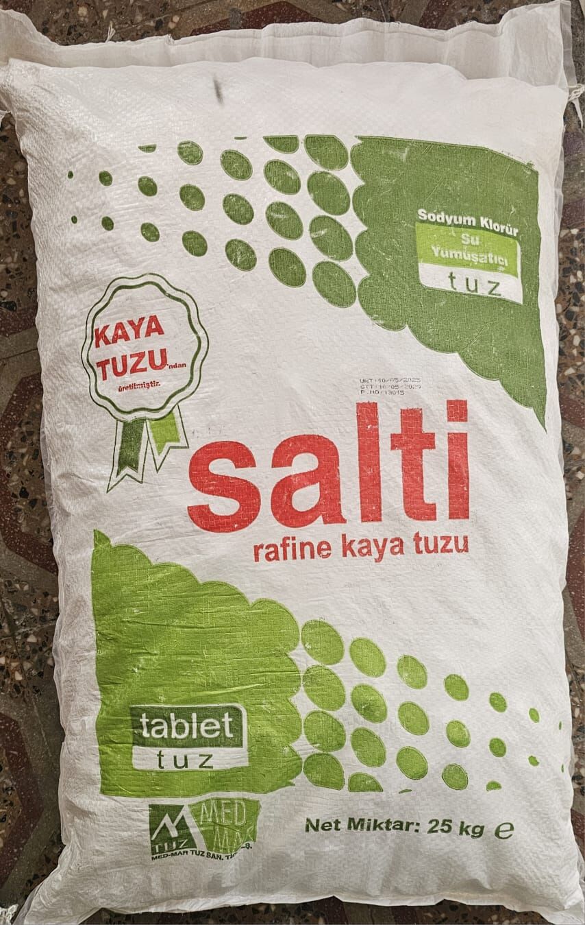 Salti Tablet Tuz Rafine İyotsuz Çankırı Kaya Tuz 25kg.