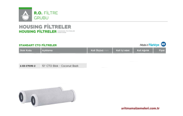 10'' CTO Blok Kokonat Bazlı Karbon Filtre