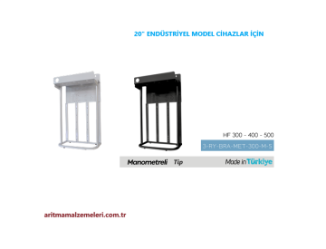 20'' Endüstriyel Model HF 300 - 400 - 500 Su Arıtma Cihazları için Braket