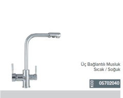 A.Q Üç Bağlantılı Musluk  Sıcak/Soğuk