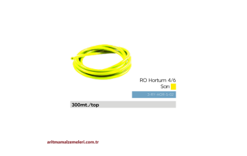 6'lık Su Arıtma Cihazı Hortumu Sarı Renkli 300 metre
