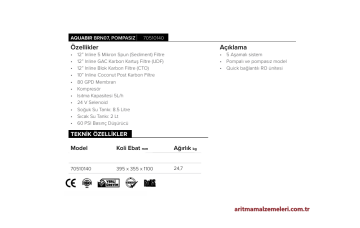 Aquabir BRN07 Pompasız Sıcak-Soğuk ve Normal olarak 3 çıkışlı Büyük Boy Arıtmalı Sebil