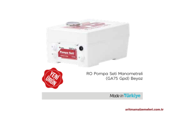 RO Pompa Seti Manometreli (GA75 Gpd) Beyaz Renk Kutulu
