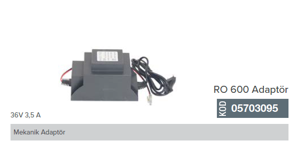 Endüstriyel Tip RO 600 Arıtma Cihazlarında 36V 3.5A Adaptör