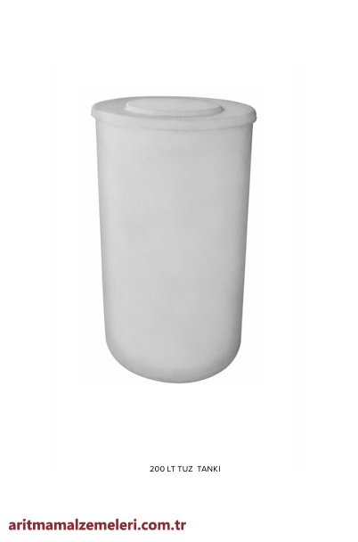 Polietilen Beyaz Renkli Yerli Tuz Tankı 200 Litre Çap:52cm.