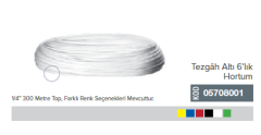 Tezgah Altı 6'lık Hortum 1/4'' 300 Metre Top olarak