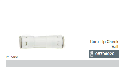 1/4'' Quick Boru Tip Check Valf _ 05706020