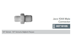 1/4'' Sıkmalı - 1/4'' Somunlu Bağlantı parçası Jaco 1044 Male Connector _ 05719105