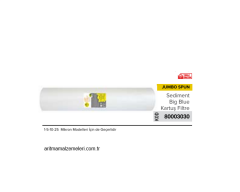 JUMBO (Uzun Boy) 20'' 1-5-10-25 Mikron Modeller için Spun Sediment Filtre _ 80003030