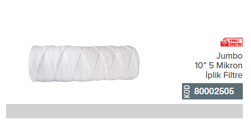 JUMBO 10'' 5 Mikron İplik Filtre _ 80002505