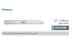 ATLAS Marka, 20'' 5 Mikron İplik Filtre _ 07311045