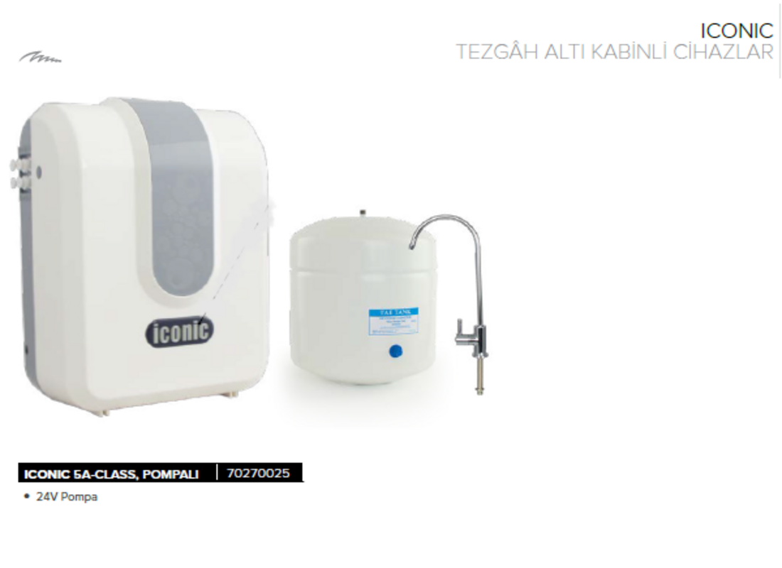 Iconic 5A-Class Pompalı Su Arıtma Cihazı - 70270025