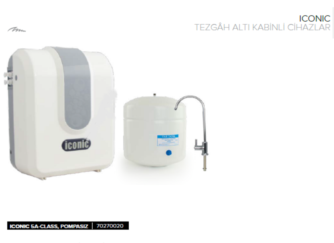 Iconic 5A - Class Pompasız Su Arıtma Cihazı - 70270020