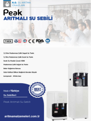 Aquaturk Peak Arıtmalı Sıcak-Soğuk Su Sebili POMPASIZ 5 Aşamalı