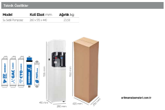 Aquaturk Peak Arıtmalı Sıcak-Soğuk Su Sebili POMPASIZ 5 Aşamalı