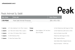 Aquaturk Peak Arıtmalı Sıcak-Soğuk Su Sebili POMPASIZ 5 Aşamalı