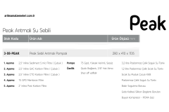Aquaturk Peak Arıtmalı Sıcak-Soğuk Su Sebili POMPALI 5 Aşamalı