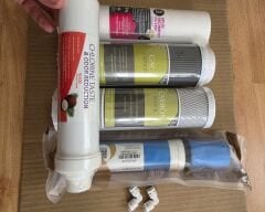 Açık Kasa Su Arıtma Cihazı 10'' Sedimend, GAC - CTO Karbon Filtre, Membran ve 5. Kokonat Karbon Filtre (Çubuklu)