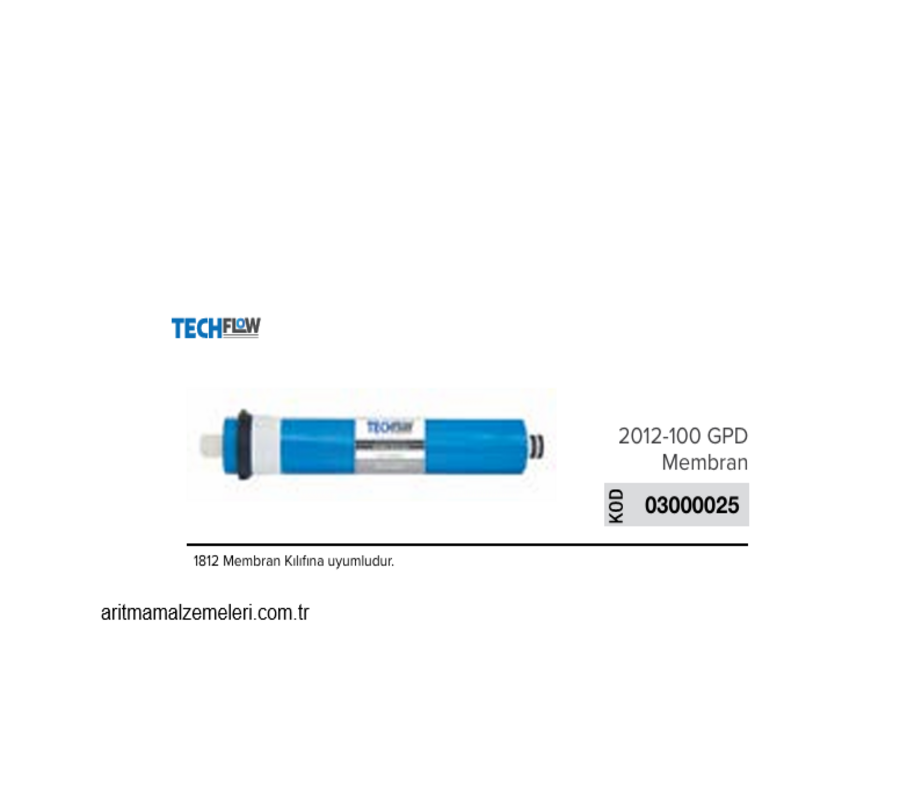 Techflow Marka 2012-100 Gpd Membran     03000025