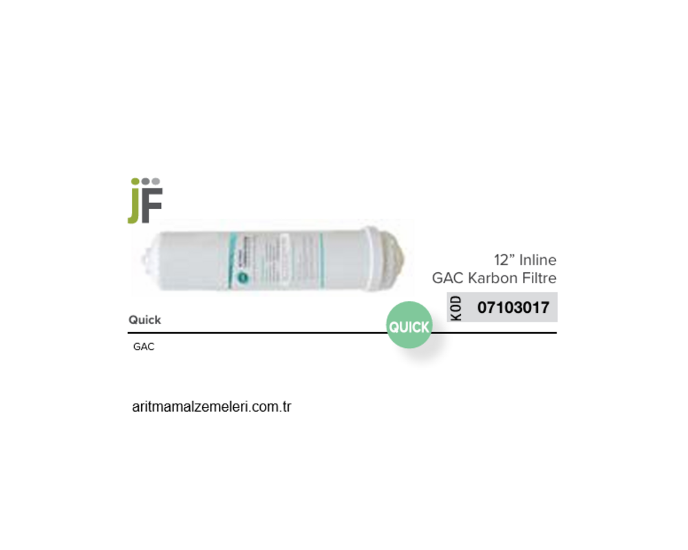 12'' inline GAC Karbon Filtre   07103017
