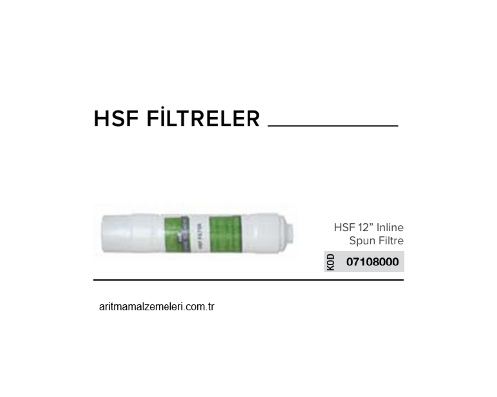 HSF 12'' inline Spun Sediment Filtre   07108000