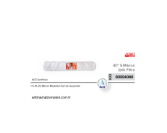 40'' ACS Sertifikalı 1-5-10-25 Mikron Modeller için İplik Filtre   80004080