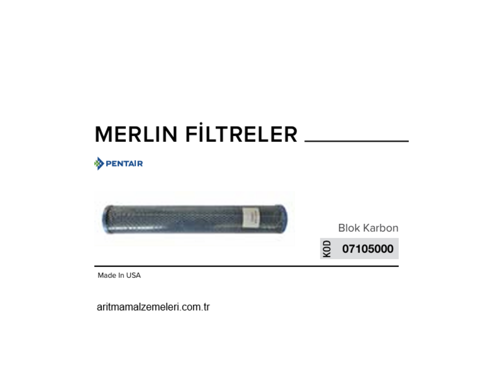 Merlin Filtre Pentair Marka Blok Karbon   07105000
