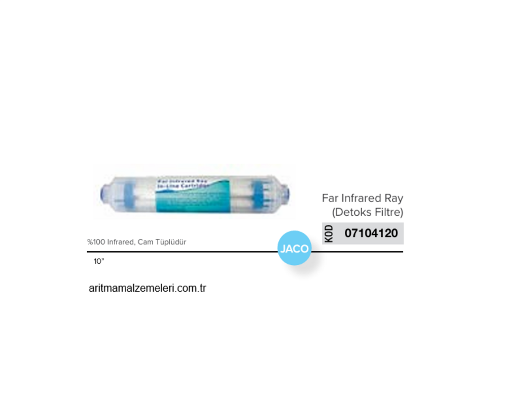 10'' Jaco(Dişli tip) %100 infrared Ray Cam Tüplü (Detoks) Filtre   07104120