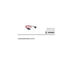 Arıtma Cihazı için Adaptör Uçlu Geçmeli Kablo   05705047
