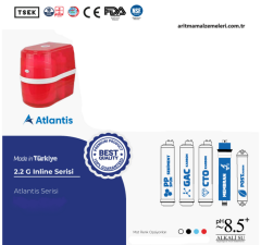 Aquaturk Atlantis Serisi 8 Litre'lik (2.2 Galon) Mat Renkli Pompalı Su Arıtma Cihazı