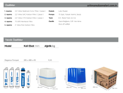 Aquaturk Elegance Serisi 8 Litre'lik (2.2 Galon) Mat Renkli Pompalı Su Arıtma Cihazı