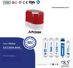 Aquaturk Prizma Serisi 12 Litre'lik (3.2 Galon) Mat Renkli Pompasız Su Arıtma Cihazı