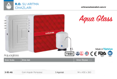 Aquaturk Aquaglass Serisi Yerli Marka Pompasız 5 Aşamalı 8 Litre Tanklı Cam Kapaklı Su Arıtma Cihazı