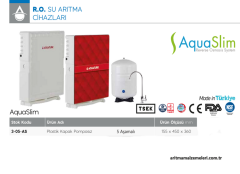 Aquaturk Aqua Slim Serisi Yerli Marka Pompasız 5 Aşamalı 8 Litre Tanklı Plastik Kapaklı Su Arıtma Cihazı