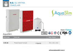 Aquaturk Aqua Slim Serisi Yerli Marka Pompalı 4 Aşamalı 8 Litre Tanklı Plastik Kapaklı Su Arıtma Cihazı