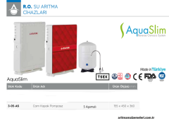 Aquaturk Aqua Slim Serisi Yerli Marka Pompasız 5 Aşamalı 8 Litre Tanklı Cam Kapaklı Su Arıtma Cihazı