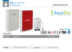 Aquaturk Aqua Slim Serisi Yerli Marka Pompalı 4 Aşamalı 8 Litre Tanklı Cam Kapaklı Su Arıtma Cihazı