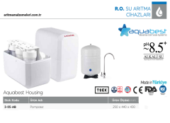Aquaturk Aquabest Housing Serisi Yerli Ürün Pompasız 5 Aşamalı 8 Litre Tanklı Su Arıtma Cihazı