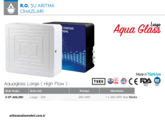 Aquaturk Aqua Glass Large 300 Gpd Pompalı 4 Aşamalı Direk Akış Su Arıtma Cihazı
