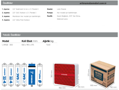 Aquaturk Aqua Glass Large 300 Gpd Pompalı 4 Aşamalı Direk Akış Su Arıtma Cihazı