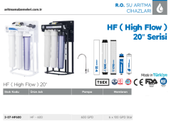 Aquaturk HF-600 20'' Endüstriyel Model 600 Gpd Su Arıtma Cihazı