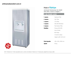 Aquaturk Arıtmalı Paslanmaz Su Sebili 500 Gpd Sıcak ve Soğuk