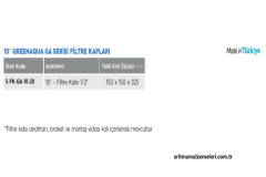 10'' Green Aqua GA Serisi 10'' Filtre Kabı 1/2'' (20mm.)