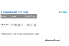 10'' Green Aqua GA Serisi 10'' Filtre Kabı 3/4'' (25mm.)